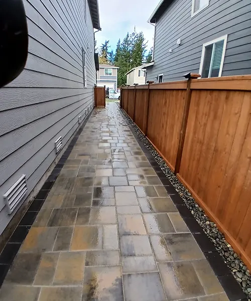 Victorian Paver Installation with Black Border in Seatac 